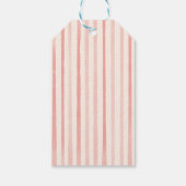 Retro Drawn Red Stripes Santa Claus Christmas ギフトタグ (裏面)