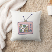 Retro Dreamland Cute Vintage TV Art クッション (ブランケット)