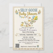 Retro Duck & Gosling Baby Shower Invitation  招待状 (正面)