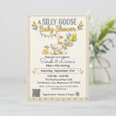 Retro Duck & Gosling Baby Shower Invitation  招待状 (スタンド正面)