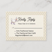 Retro Duck & Gosling Baby Shower Invite エンクロージャーカード (正面)