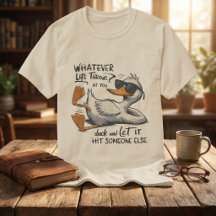 Retro Duck Graphic Adult Humor Sarcastic Quote 