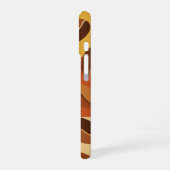 Retro Earth Tones Coffee Abstract iPhone 16ケース (左側面)