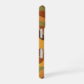 Retro Earth Tones Coffee Abstract iPhone 16ケース (右側面)