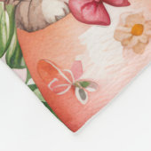 Retro Easter seamless pattern. Watercolor フリースブランケット (角)