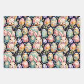 Retro Easter seamless pattern. Watercolor ラッピングペーパーシート (正面)