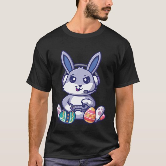 Retro Easter Video Game Easter Gaming Graphics Hap Tシャツ (正面)