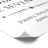 Retro Eat Drink And Be Seventy 70th Birthday Sign ポスター (角)