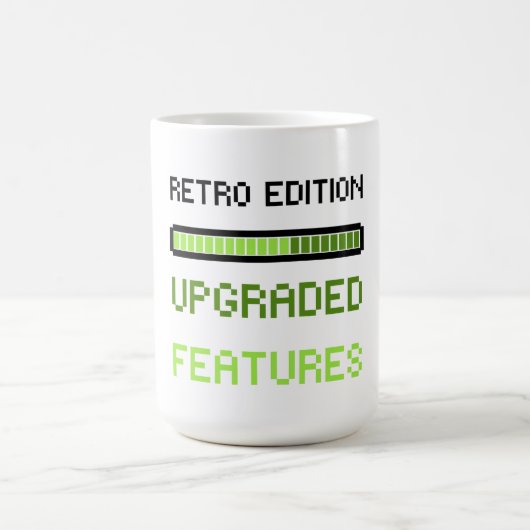 Retro Edition Upgraded Features Pixel Art Gaming  コーヒーマグカップ (中央)