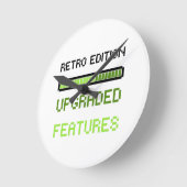 Retro Edition Upgraded Features Pixel Art Gaming  ラウンド壁時計 (傾斜)