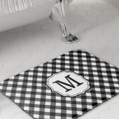 Retro Elagant Personalized Gingham Bath Mat バスマット