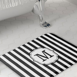 Retro Elagant Personalized Stripe Bath Mat バスマット