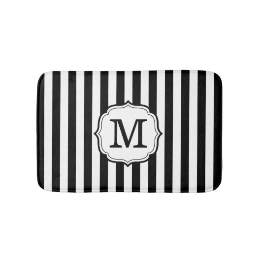 Retro Elagant Personalized Stripe Bath Mat バスマット (正面)