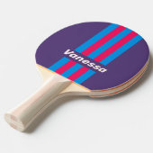 Retro Electric Grape Pin Stripes with Name 卓球ラケット (正面アングル)