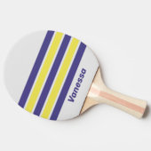 Retro Electric Lemon Grape Across Stripe with Name 卓球ラケット (横)