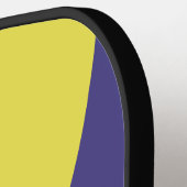 Retro Electric Lemon Grape Circle Stripe with Name ピックルボールラケット (左詳細)