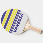 Retro Electric Lemon Grape Horizon Striping & Name 卓球ラケット (横)