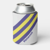 Retro Electric Lemon Grape Stripes with Name 缶クーラー (缶裏面)