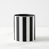 Retro Elegant Black and White Stripe マグカップ (中央)
