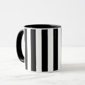 Retro Elegant Black and White Stripe マグカップ (正面左)