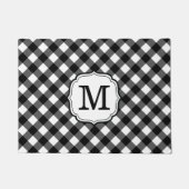 Retro Elegant Personalized Gingham Door Mat ドアマット (正面)
