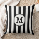 Retro Elegant Personalized Stripe Throw Pillows クッション (ブランケット)