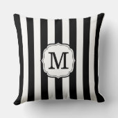Retro Elegant Personalized Stripe Throw Pillows クッション (裏面)