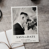 Retro Elegant Photo Wedding Save the date