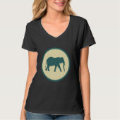 Retro Elephant Vintage Wild Animal Tシャツ (正面)