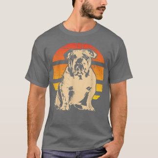 Retro English Bulldog Men Women Kids Gift Tシャツ