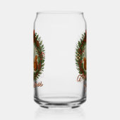 Retro English Holiday Wreath With Cute Squirrels ガラス缶 (左)