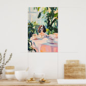 Retro English Springer Spaniel Poster, Springer ポスター (キッチン)
