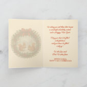 Retro English Wreath With Cute Squirrels シーズンカード (内部)