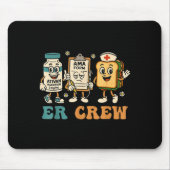 Retro Er Crew Emergency Room Funny Er Ed Nurse Tec マウスパッド (正面)