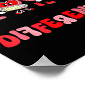 Retro Everyone Communicates Differently Autism Val ポスター (角)