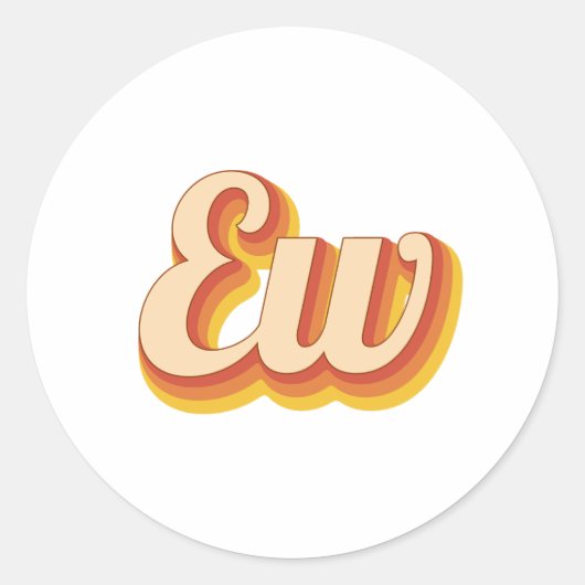 Retro Ew ラウンドシール (正面)