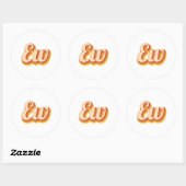 Retro Ew ラウンドシール (シート)