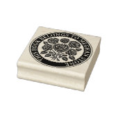 Retro Exlibris Stamp With Roses For Library ラバースタンプ (スタンプ)