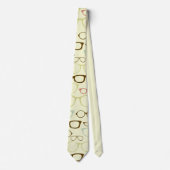 Retro Eyeglass Hipster Neck Tie ネクタイ (正面)