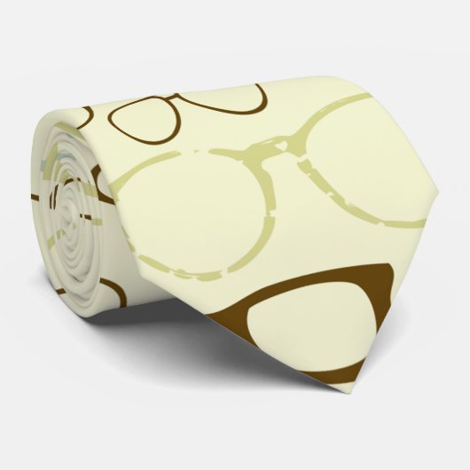 Retro Eyeglass Hipster Neck Tie ネクタイ (ロール)