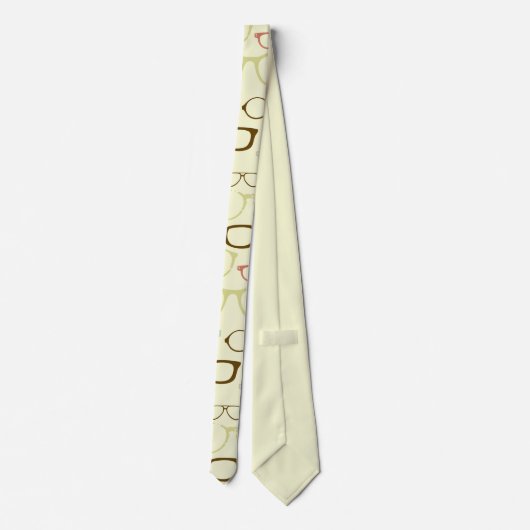 Retro Eyeglass Hipster Neck Tie ネクタイ (裏面)