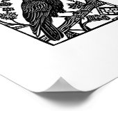 Retro F Caw F Crow Funny Saying Meme Design ポスター (角)