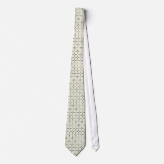 Retro Fab Tie, Black and Ivory ネクタイ (正面)