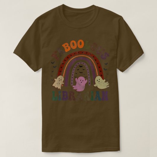 Retro FABOOLOUS LIBRARIAN Costume This Is My Scary Tシャツ (デザイン正面)