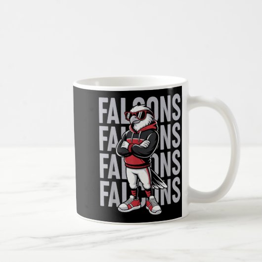 Retro Falcon Gift For Men Women Boys Girls Kids  コーヒーマグカップ (右)
