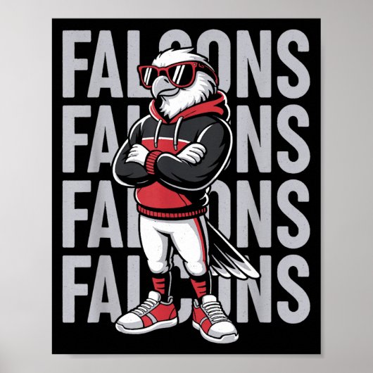 Retro Falcon Gift For Men Women Boys Girls Kids  ポスター (正面)