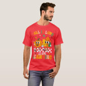 Retro Fall in Love with Learning Autumn Leaf Pumpk Tシャツ (正面フル)