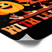 Retro Fall In Love With Learning Autumn Pumpkin Te ポスター (角)