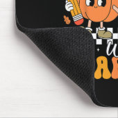 Retro Fall In Love With Learning Autumn Pumpkin Te マウスパッド (コーナー)