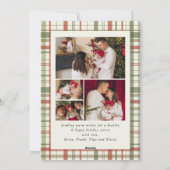 Retro-Familien-Fünf-Fotos-Weihnachten シーズンカード (裏面)